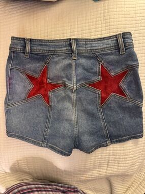 We The Free Suede STARS -High-Rise Denim Shorts